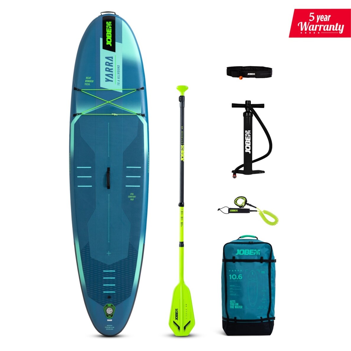 Jobe Aero Yarra 10.6 Inflatable SUP Board Package - Steel Blue Jobe Aero Yarra 10.6 Inflatable SUP Board Package - Steel Blue