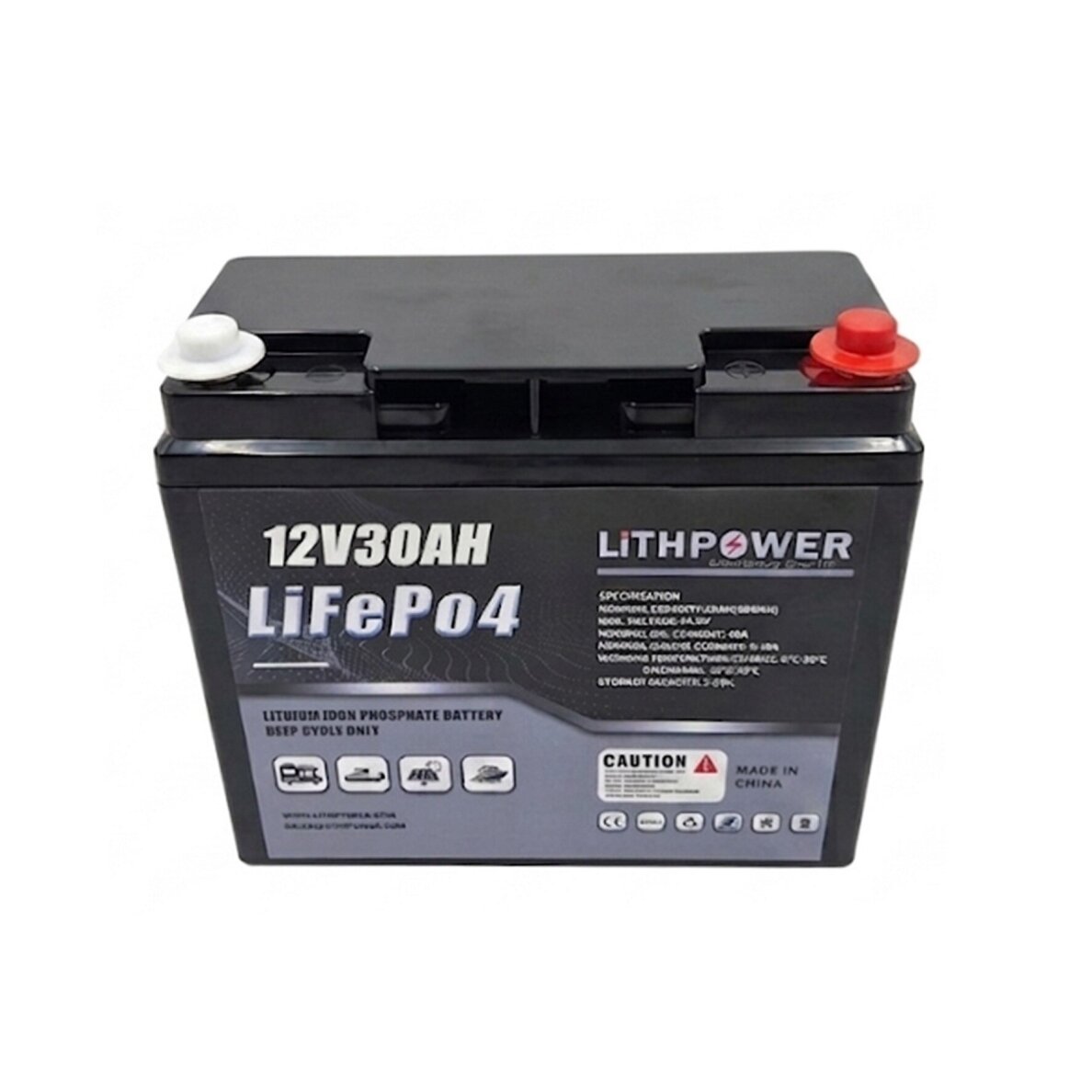 Battery LITHPOWER LiFePO4 (12.8V, 30Ah) 1 Battery LITHPOWER LiFePO4 (12.8V, 30Ah) 1