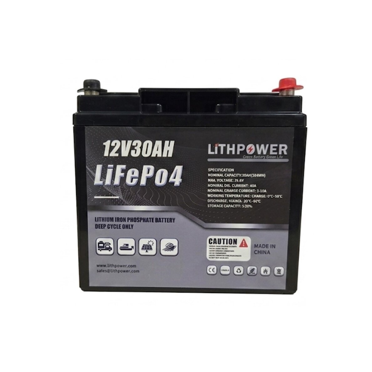 Battery LITHPOWER LiFePO4 (12.8V, 30Ah) 3 Battery LITHPOWER LiFePO4 (12.8V, 30Ah) 3