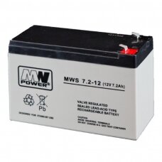 MWS 7,2-12 AGM battery, 12 V, 7,2 Ah