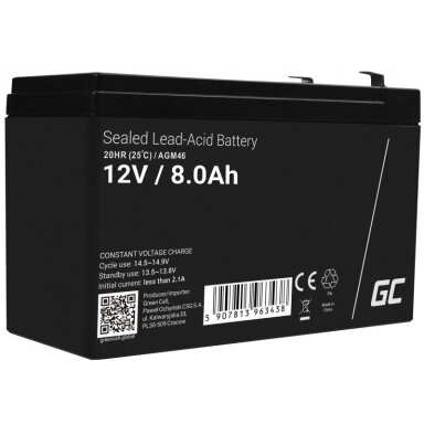 Green Cell AGM46 12V 8Ah Battery (RC Models) Green Cell AGM46 12V 8Ah Battery (RC Models)