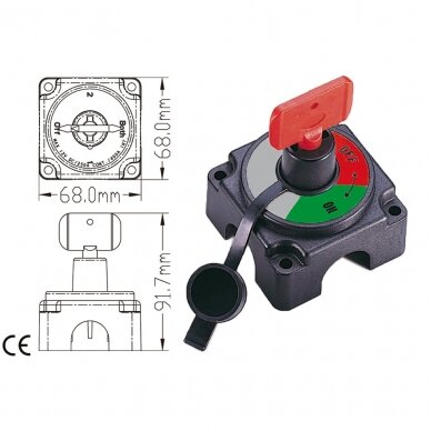 BATTERY CONNECTION WITH A KEY (12/24 V, 250A) BATTERY CONNECTION WITH A KEY (12/24 V, 250A)