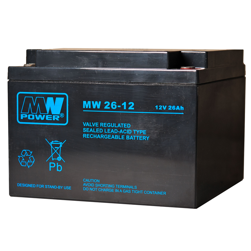 Akumuliatorius MW 26-12 MWPower AGM 26Ah 12V Akumuliatorius MW 26-12 MWPower AGM 26Ah 12V