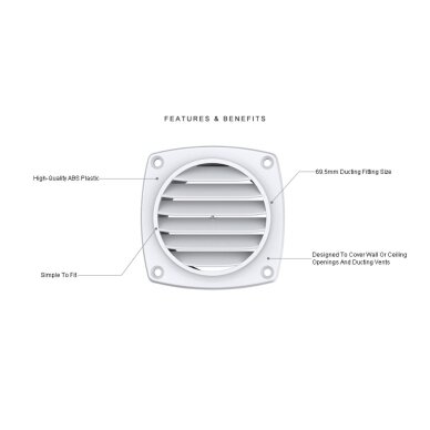 Round ABS Air Vent Ø 77.8 mm 1 Round ABS Air Vent Ø 77.8 mm 1
