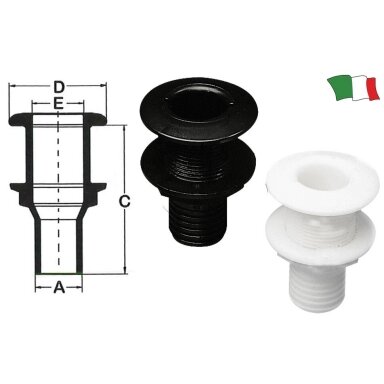 Drenažo detalė (ø 18mm, juodas) Drenažo detalė (ø 18mm, juodas)