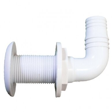 Thru-Hulls Elbow 90º with Hose Barb, Plastic 1