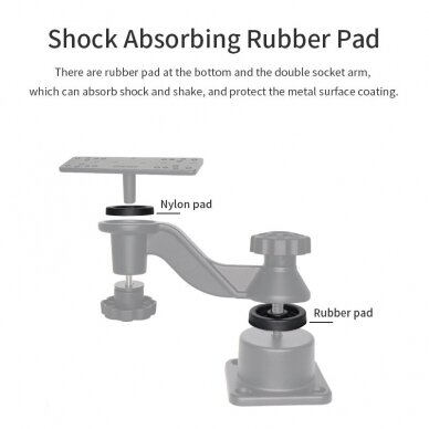 Echoloto laikiklis su posūkiu Swing Arm, horizontalaus tvirtinimo 3 Echoloto laikiklis su posūkiu Swing Arm, horizontalaus tvirtinimo 3