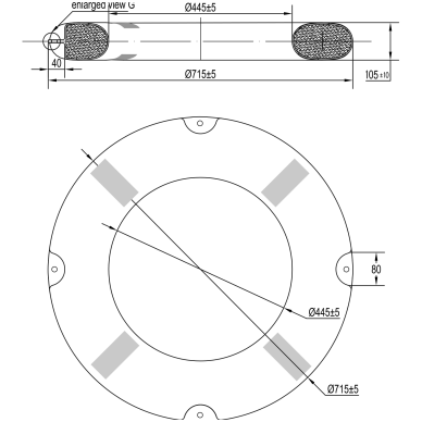 Lifebuoy Ring "Lalizas" ( SOLAS, with Reflective Tape, 2,5 kgg, diam 73cm) 1