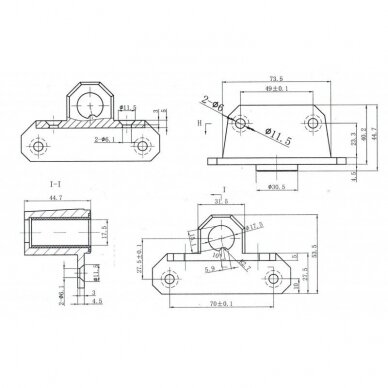 Oarlock socket, angle 3