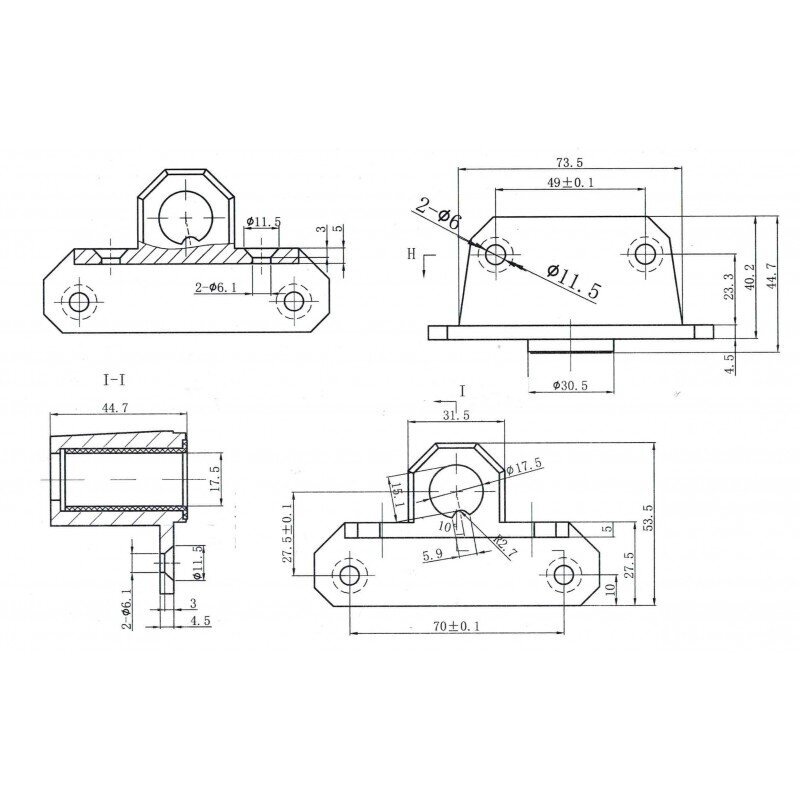 Oarlock socket, angle 3 Oarlock socket, angle 3