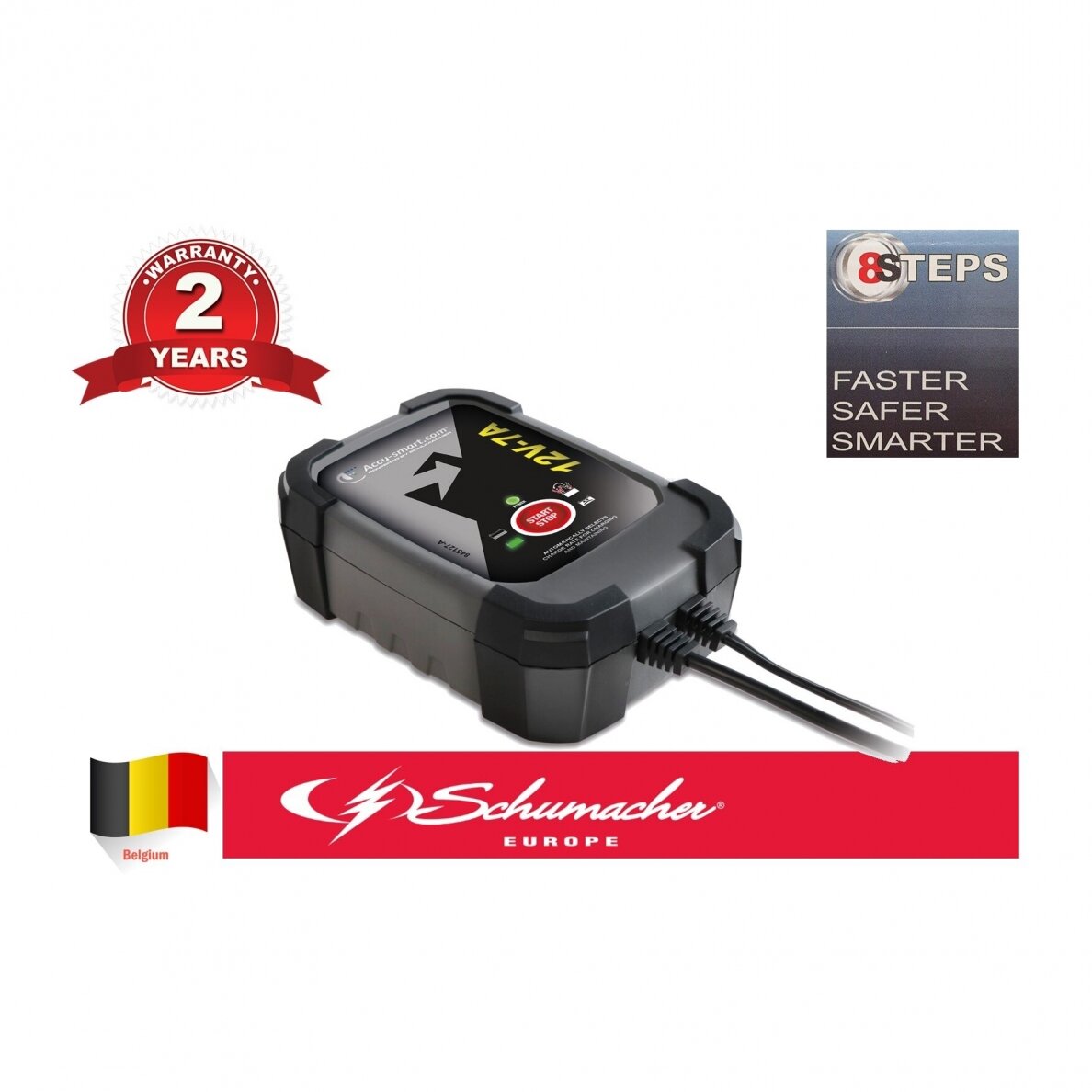 Accu-Smart 12V 7A Battery Charger