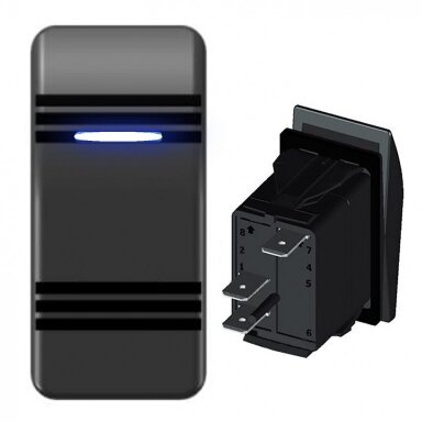 Marine 2 Position Rocker Switch (ON)-OFF, SPST, Waterproof, 3PIN, 1 White Led, DC12V@20A, DC24V@10A Marine 2 Position Rocker Switch (ON)-OFF, SPST, Waterproof, 3PIN, 1 White Led, DC12V@20A, DC24V@10A