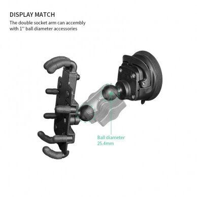 Double Socket Arm, B size, 6cm 2 Double Socket Arm, B size, 6cm 2