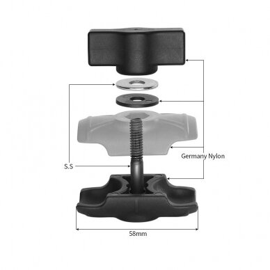 Double Socket Arm, B size, 6cm 3 Double Socket Arm, B size, 6cm 3