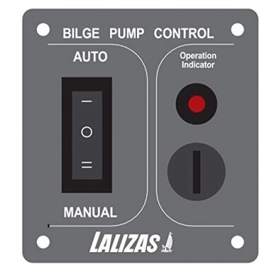BILGE Pump switch ON-OFF-MON, w/ light, Inox 316, charcoal, 12/24V 1 BILGE Pump switch ON-OFF-MON, w/ light, Inox 316, charcoal, 12/24V 1