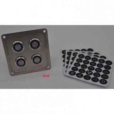 MARINE 4 GANG WITH STAINLESS STEEL ON/OFF SWITCH Panel 12V/24V,15A MARINE 4 GANG WITH STAINLESS STEEL ON/OFF SWITCH Panel 12V/24V,15A