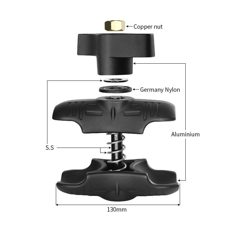 Jungtis dviguba Double Socket Arm, D dydis, 13cm 3