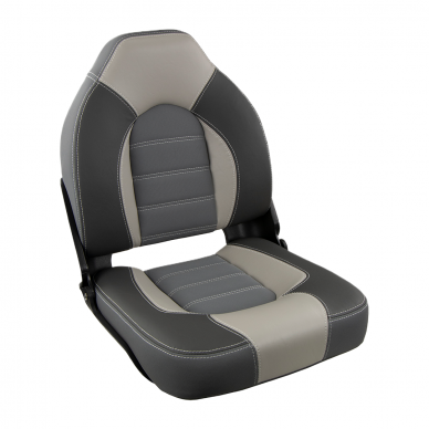 Boat seat SPRINGFIELD Skipper Premium, High Back, Charcoal/Gray Black Shell
