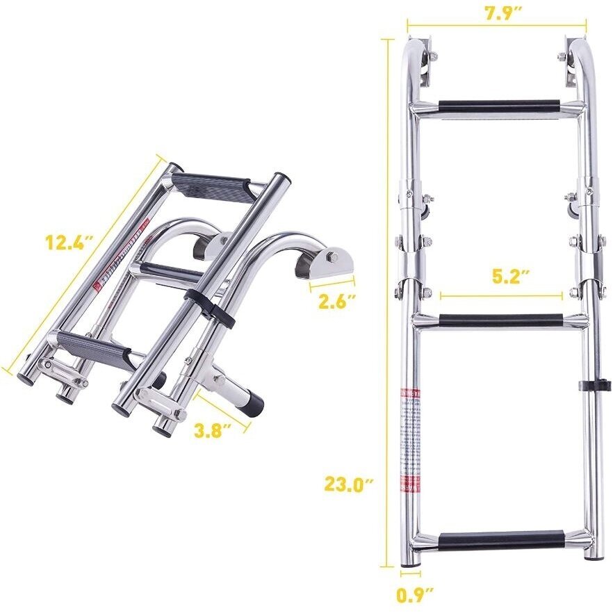Kopetėlės atlenkiamos nerūdijančio plieno (3 pakopų, LxW:600x228mm) 2 Kopetėlės atlenkiamos nerūdijančio plieno (3 pakopų, LxW:600x228mm) 2