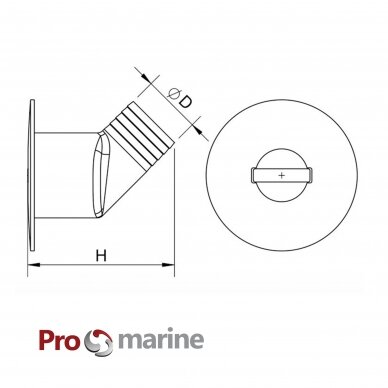 Kuro bako angos dangtelis Promarine 1 Kuro bako angos dangtelis Promarine 1