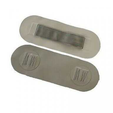 Seat bench PVC patch with strap (1 pcs, grey/black)