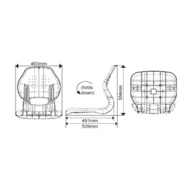 Boat Seat OCEANSOUTH SIROCCO FOLDING SEAT 1 Boat Seat OCEANSOUTH SIROCCO FOLDING SEAT 1
