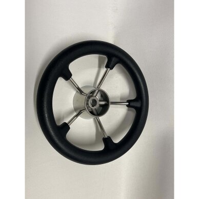 Boat Steering Wheel, Stainless Steel, Black, 280 mm 1 Boat Steering Wheel, Stainless Steel, Black, 280 mm 1