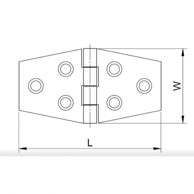 Lankstas (ner. plienas AISI316, 76x40-2mm) 1