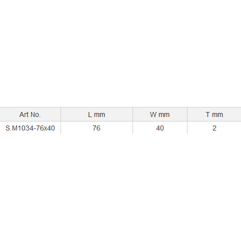 Lankstas (ner. plienas AISI316, 76x40-2mm) 2 Lankstas (ner. plienas AISI316, 76x40-2mm) 2
