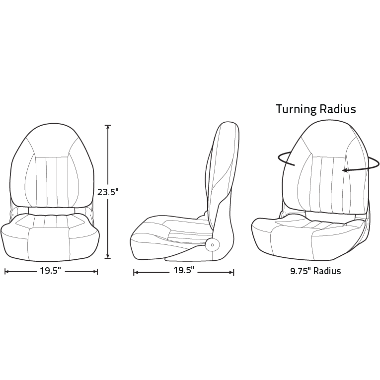 TEMPRESS ProBax Orthopedic Boat Seat – Green/Black/Carbon 2