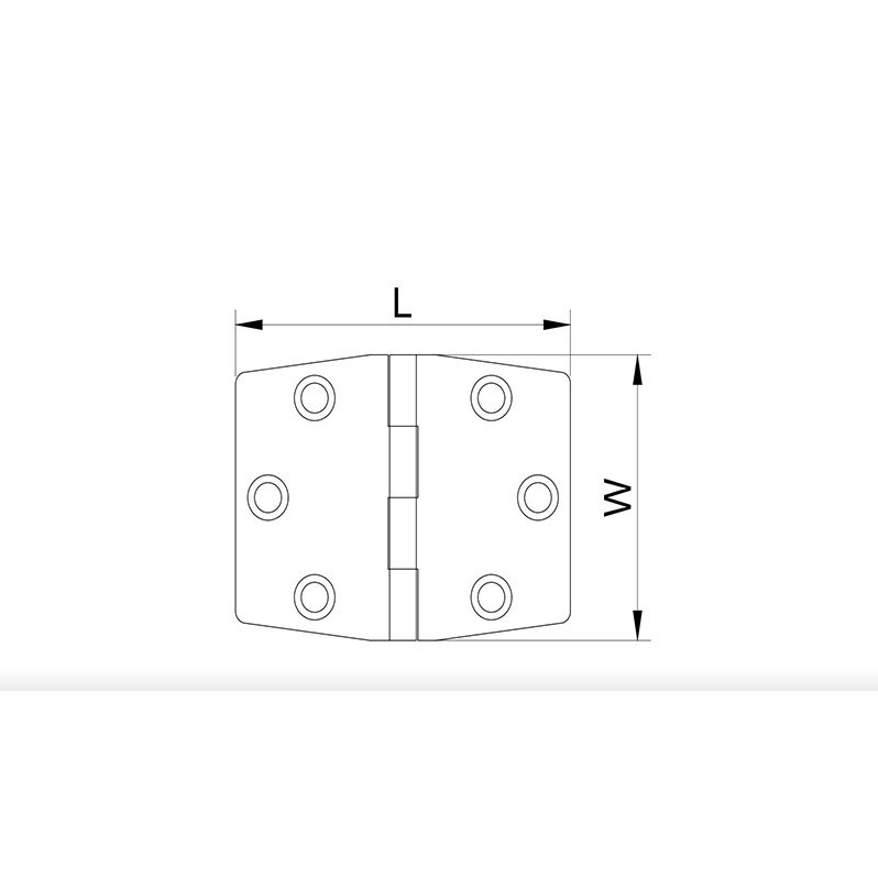 Lankstas (ner. plienas AISI316, 74x60-2mm) 1 Lankstas (ner. plienas AISI316, 74x60-2mm) 1