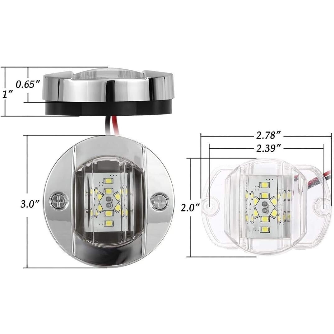 LED Stern Light Round type (12xLED, 12v, SS304) 3 LED Stern Light Round type (12xLED, 12v, SS304) 3