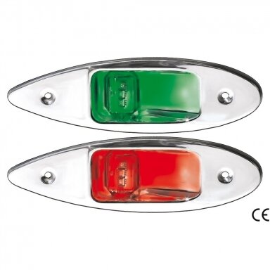 Navigacinės šviesos SS FLUSH Mount Navigation Led Lights Red/Green Navigacinės šviesos SS FLUSH Mount Navigation Led Lights Red/Green