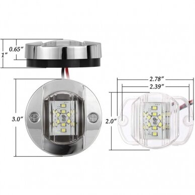 LED Stern Light Round type (12xLED, 12v, SS304) 3 LED Stern Light Round type (12xLED, 12v, SS304) 3