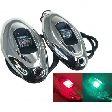 LED Navigation Light (Starboard, Port) Vertical Flush mount. IP66, DC12V, 1 W, SS316) 1 LED Navigation Light (Starboard, Port) Vertical Flush mount. IP66, DC12V, 1 W, SS316) 1