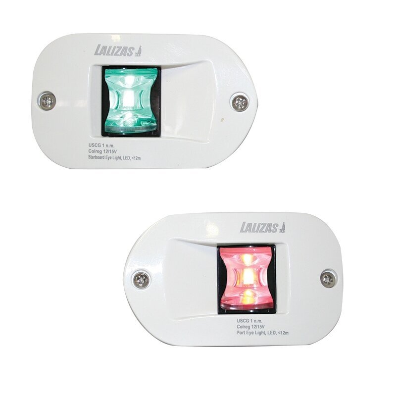 FOS LED 12 Starboard & Port Lights 112,5°, Side & Flush mounted, Set, with black housing FOS LED 12 Starboard & Port Lights 112,5°, Side & Flush mounted, Set, with black housing