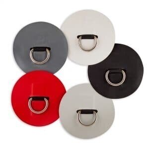 Ner. plieno D žiedas 40x40mm su apvaliu pvc lopu diam. 80mm Ner. plieno D žiedas 40x40mm su apvaliu pvc lopu diam. 80mm