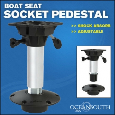 Laivo sėdynės koja-pjedestalas Oceansouth Waverider su amortizatoriumi, įleidžiama baze 11