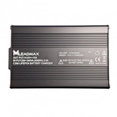 Pakrovėjas LeadMax LifePO4 12v akumuliatoriams (14.6V, 15A) 3 Pakrovėjas LeadMax LifePO4 12v akumuliatoriams (14.6V, 15A) 3