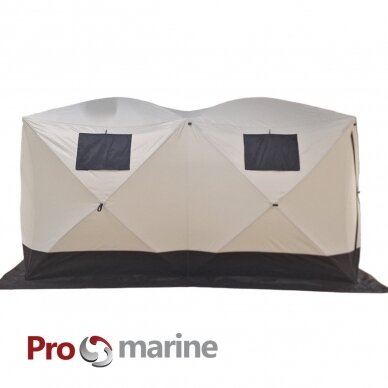 Pop-Up Portable Ice Shelter ProMarine double 360 (360*180*180cm,  grey/black) 1