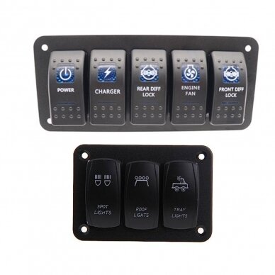 Aluminum  panel for 5 Switches screws*4 3