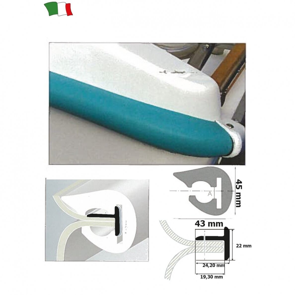 PROFILE FOR FLAT JUNCTION 45 mm, 1m PROFILE FOR FLAT JUNCTION 45 mm, 1m