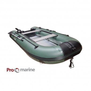 Inflatable motor boat with keel ProMarine AL380 (380cm, floor Aluminum, green) 1
