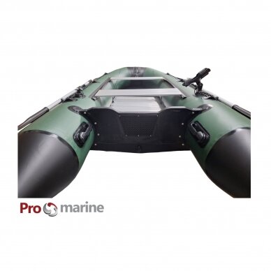 Inflatable motor boat with keel ProMarine AL380 (380cm, floor Aluminum, green) 3