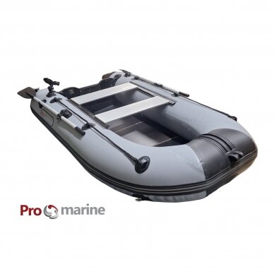Inflatable motor boat ProMarine SL330 (330cm, floor book, dark grey) 1