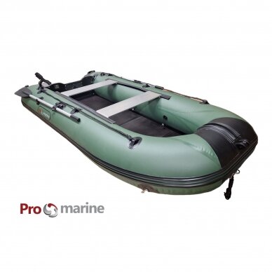 Inflatable motor boat ProMarine SL330 (330cm, floor book, green) 2