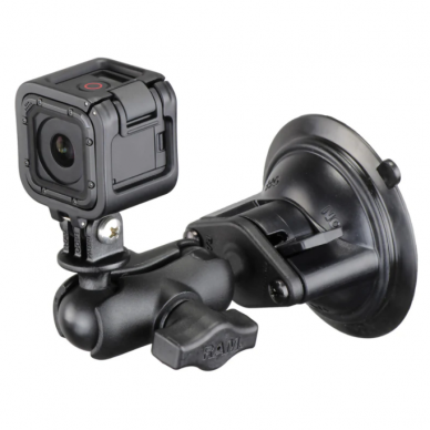 RAM® Twist-Lock™ siurbtuko laikiklis su veiksmo kameros adapteriu - Trumpas 1 RAM® Twist-Lock™ siurbtuko laikiklis su veiksmo kameros adapteriu - Trumpas 1