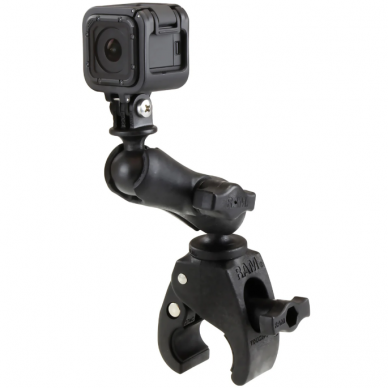 RAM® Tough-Claw™ dvigubas rutulio tvirtinimas su universaliu veiksmo kameros adapteriu 1