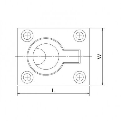 Pull ring Stainless-steel (62x44mm) 1 Pull ring Stainless-steel (62x44mm) 1