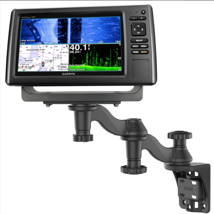 RAM® Vertical 12" Swing Arm Mount for Fishfinders & Plotters 1 RAM® Vertical 12" Swing Arm Mount for Fishfinders & Plotters 1